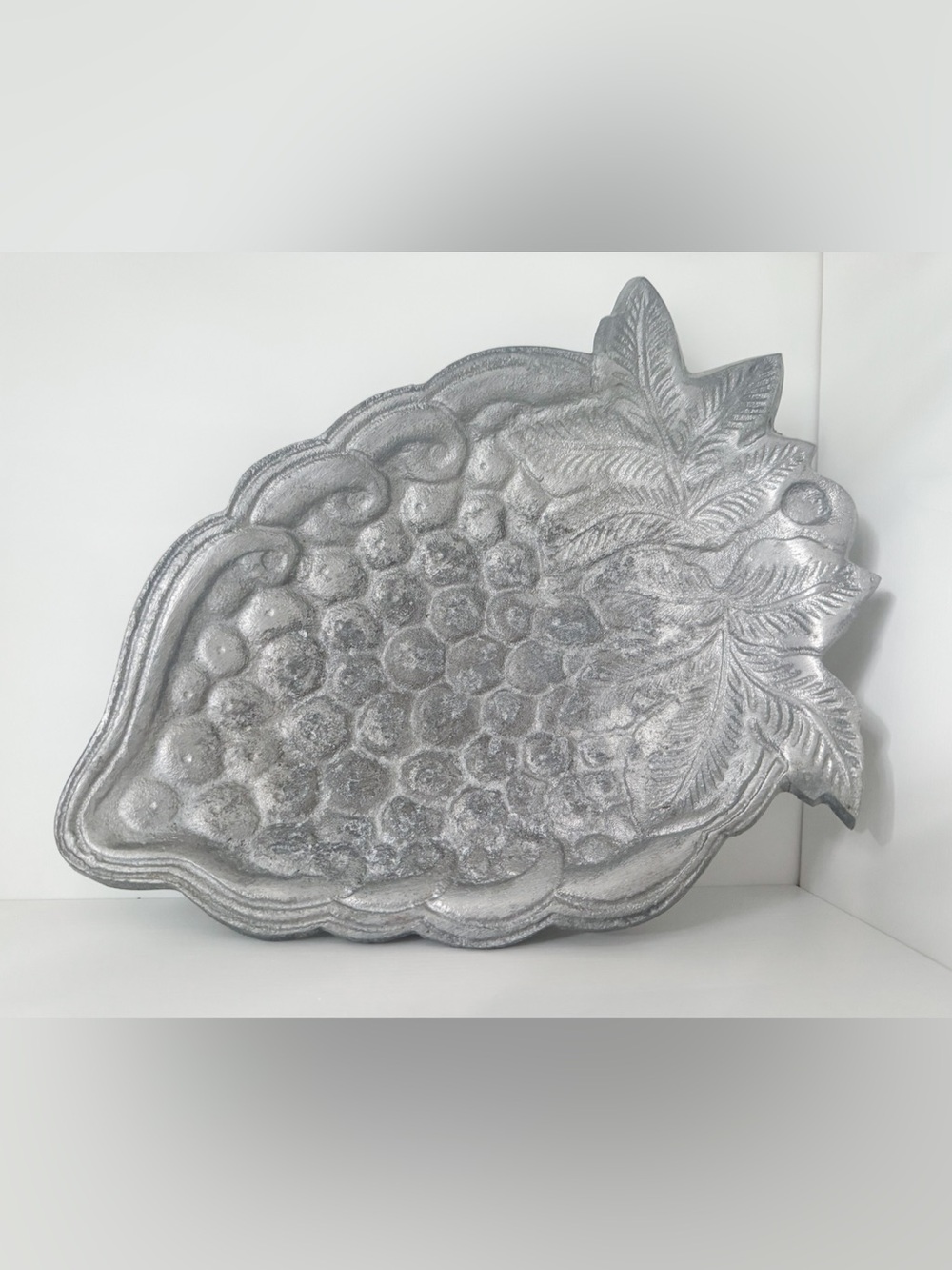 Vintage Cast Aluminum Footed Berry Dish